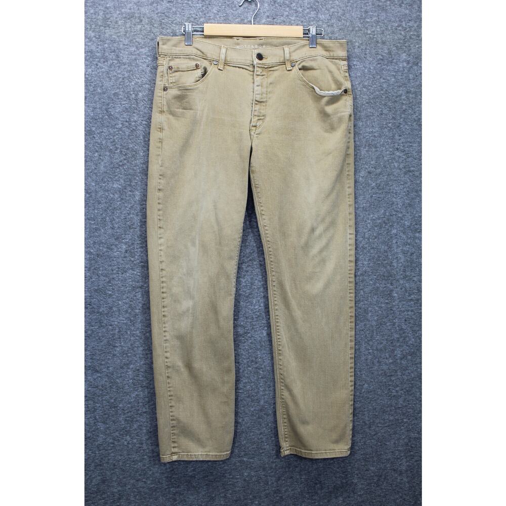 Mott & Bow Mens Slim Jeans 35x29 Khaki Tan